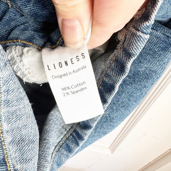 Lioness Denim U Know What’s Up Romper Micro Shorts Streetwear Baddie NEW Medium - Picture 8 of 12